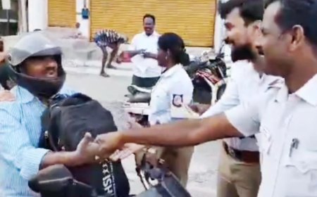 ஹெல்மெட் அணிந்தவர்களுக்கு 1லிட்டர் பெட்ரோல் இலவசம்
