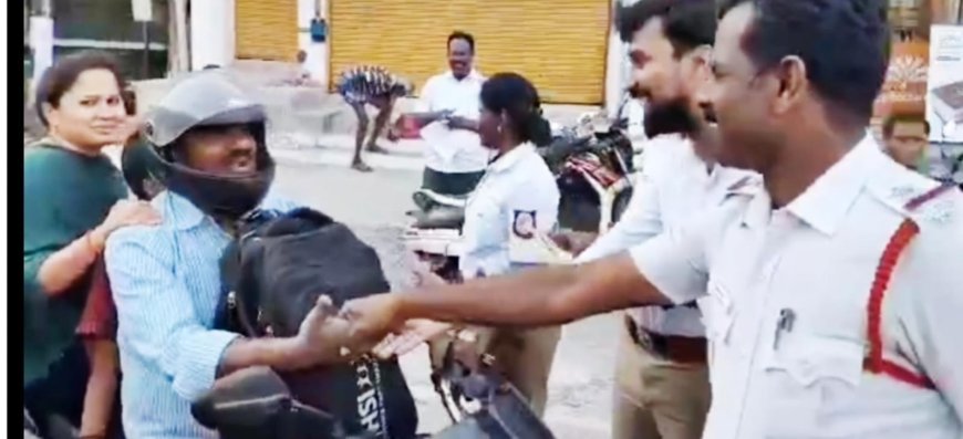 ஹெல்மெட் அணிந்தவர்களுக்கு 1லிட்டர் பெட்ரோல் இலவசம்