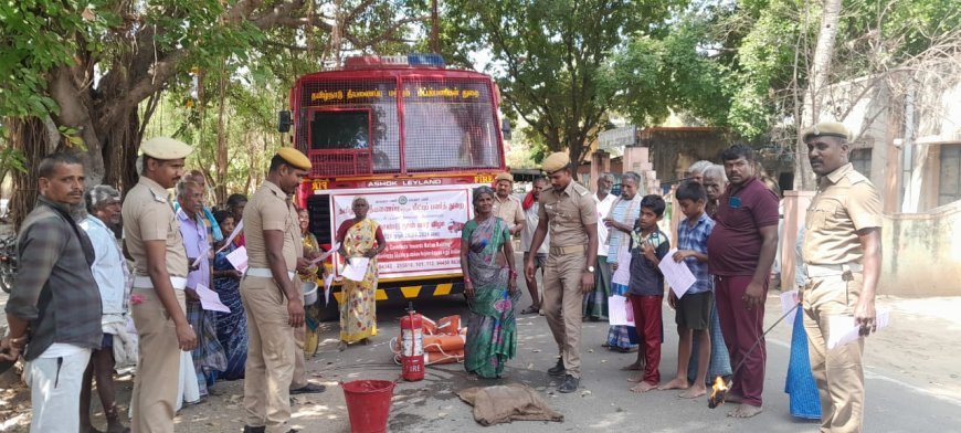 தீயணைப்பு மற்றும் மீட்பு பணித்துறை சார்பில் விபத்து விழிப்புணர்வு