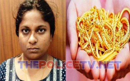 தங்க நகைகள் திருட்டு; ஆந்திர மாநிலத்தைச் சேர்ந்த இளம்பெண் கைது