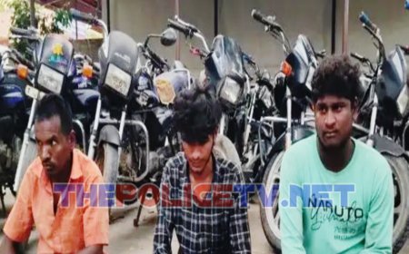 விழுப்புரம் மாவட்டத்தின் பல்வேறு பகுதிகளில் இருசக்கர வாகன திருட்டில் ஈடுபட்ட 3 பேர் கைது