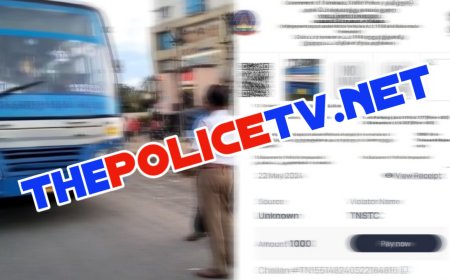 சீருடை சீட் பெல்ட் அணியவில்லையென 3 அரசு பேருந்துகளுக்கு அபராதம் விதித்த காவல் ஆய்வாளர்