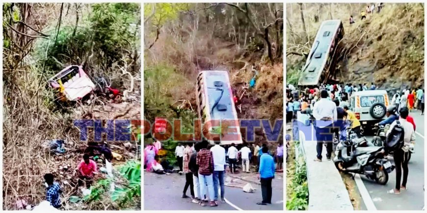 கொண்டை ஊசி வளைவில் பஸ் கவிழ்ந்து 6 பேர் பலி