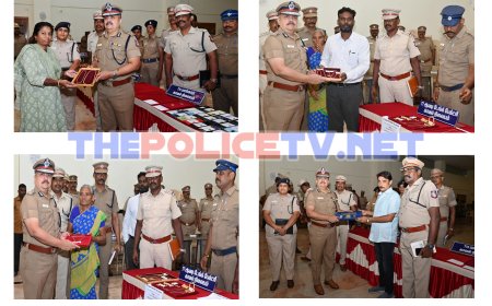 குற்ற வழக்குகளில் சம்மந்தப்பட்ட 180 சவரன்   நகைகளை மீட்டு உரிமையாளர்களிடம் ஒப்படைத்த காவல் துறை