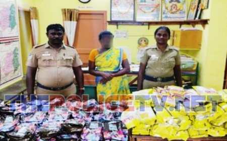 புகையிலை பொருட்களை பதுக்கிய பெண் கைது;36 கிலோ பறிமுதல்