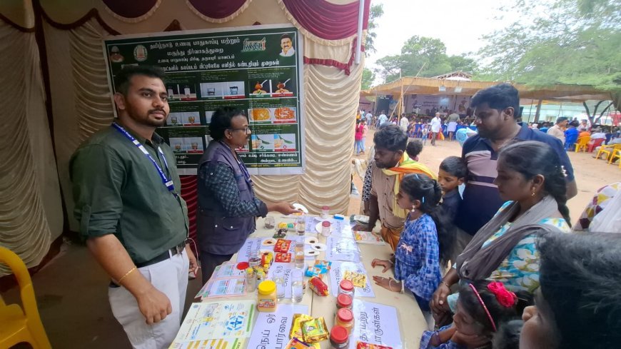 ஒகேனக்கல்  ஆடிப்பெருக்கு விழாவில் உணவு பாதுகாப்பு துறை சார்பாக விழிப்புணர்வு