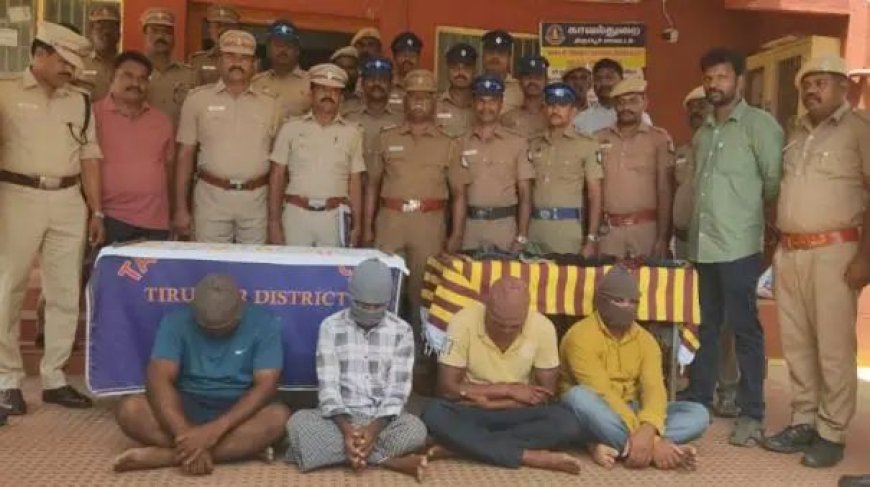 உடுமலையில் முகமூடி கொள்ளையர்கள் 4 பேர் கைது