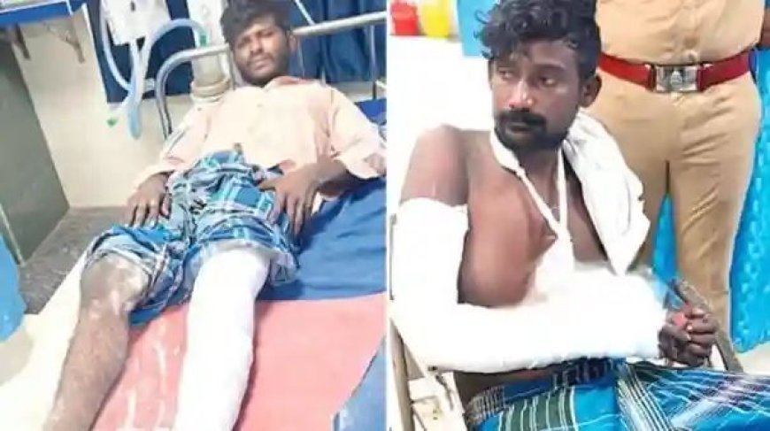 திமுக பிரமுகர் கொலை வழக்கில் இருவர் கைது; தப்பிக்க முயன்றவர்களுக்கு கை கால் முறிவு