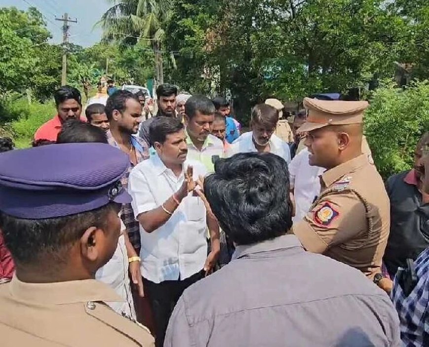 கணக்கெடுப்பு பணிக்கு எதிர்ப்பு தெரிவித்த கிராம மக்கள்