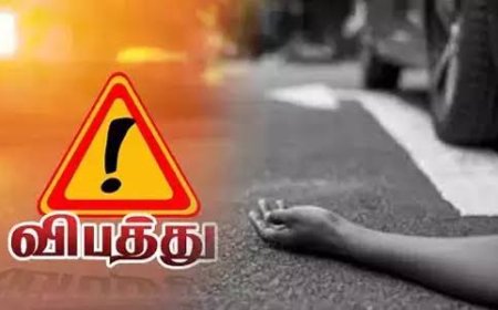 இரு லாரிகள் ஒன்றன்பின் ஒன்றாக மோதி விபத்து