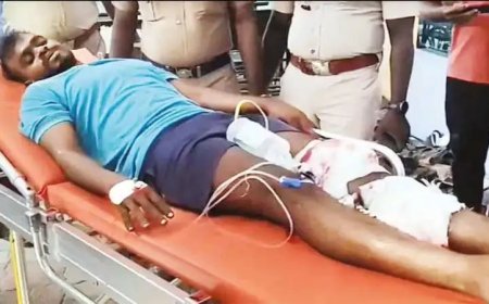 அரிவாளால் வெட்டிவிட்டு தப்பிய இளைஞரை சுட்டுப்பிடித்த போலீசார்