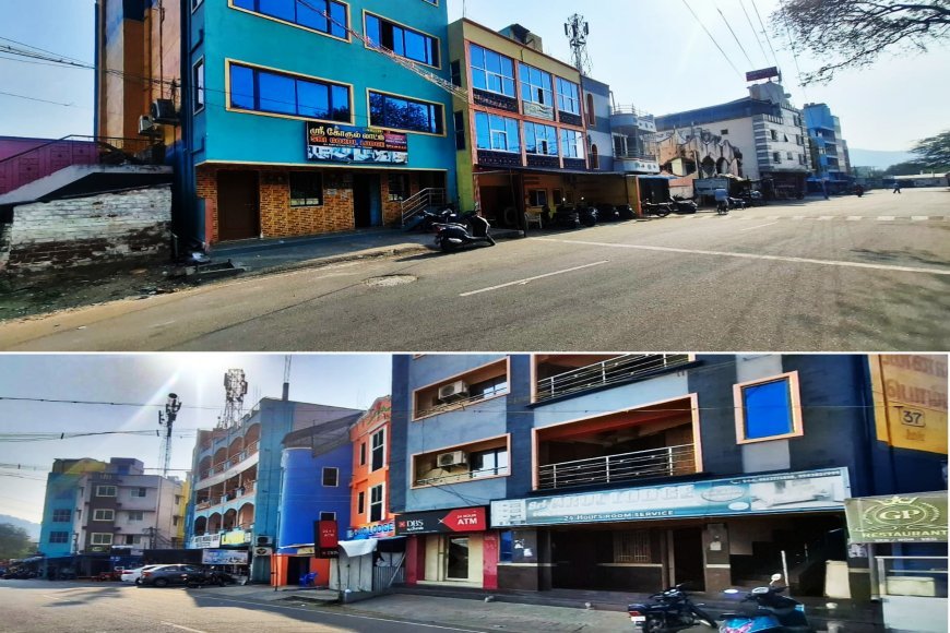 ஒகேனக்கல் காவல் ஆய்வாளர் முரளி தலைமையில் தங்கும் விடுதி உரிமையாளுக்கு நடத்தப்பட்ட அவசர ஆலோசனை கூட்டம்
