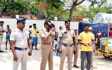சுற்றுலா பயணிகளை ட்ரோன் மூலம் கண்காணித்து எச்சரித்த ஒகேனக்கல் காவல் ஆய்வாளர்
